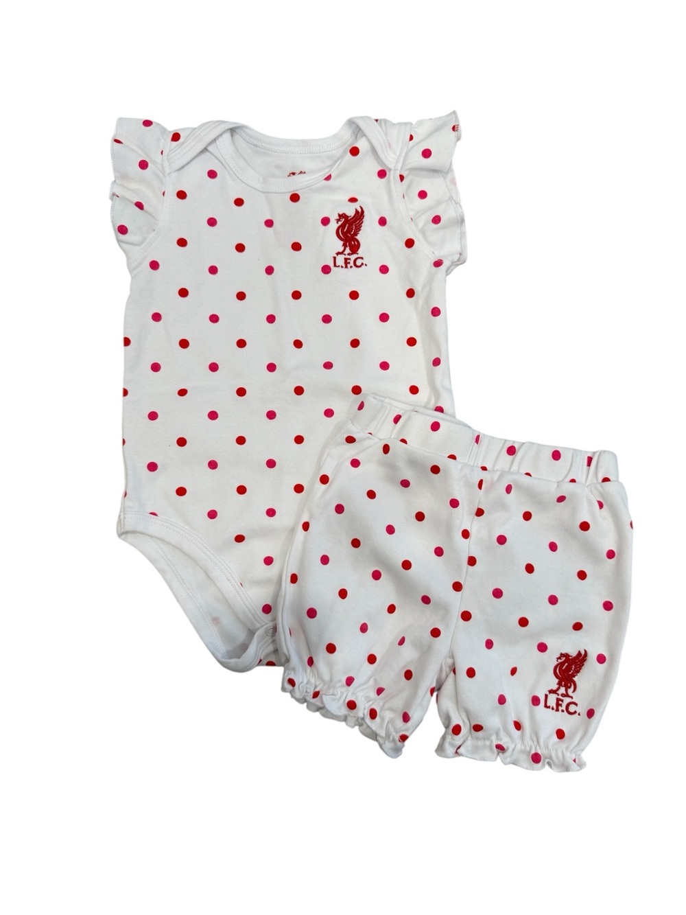 Liverpool Football Club Baby Polka Dot White & Red Two-Piece Set SOLD OUT ONLINE